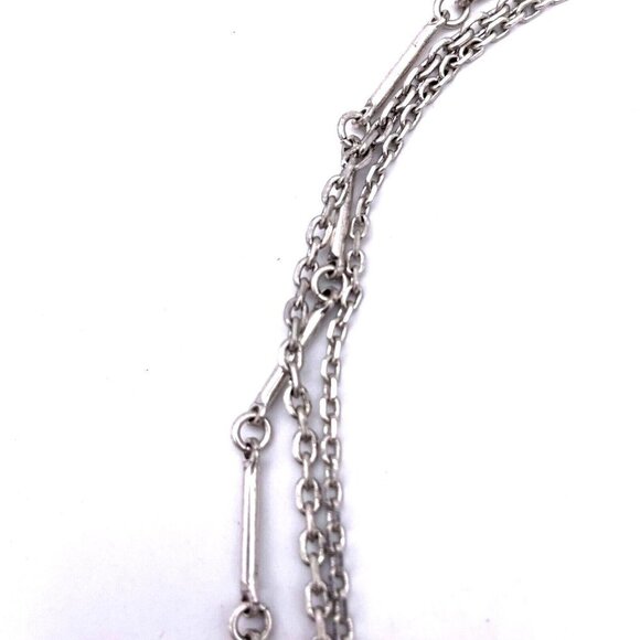 Lucky Brand Chain Disc Pendant Necklace Silver Tone Lobster Closure 20" - Picture 5 of 6